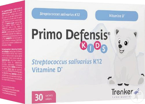 Trenker Primo Defensis Kids Streptococcus Salivarius K12 Vitamin D 30 Sachets