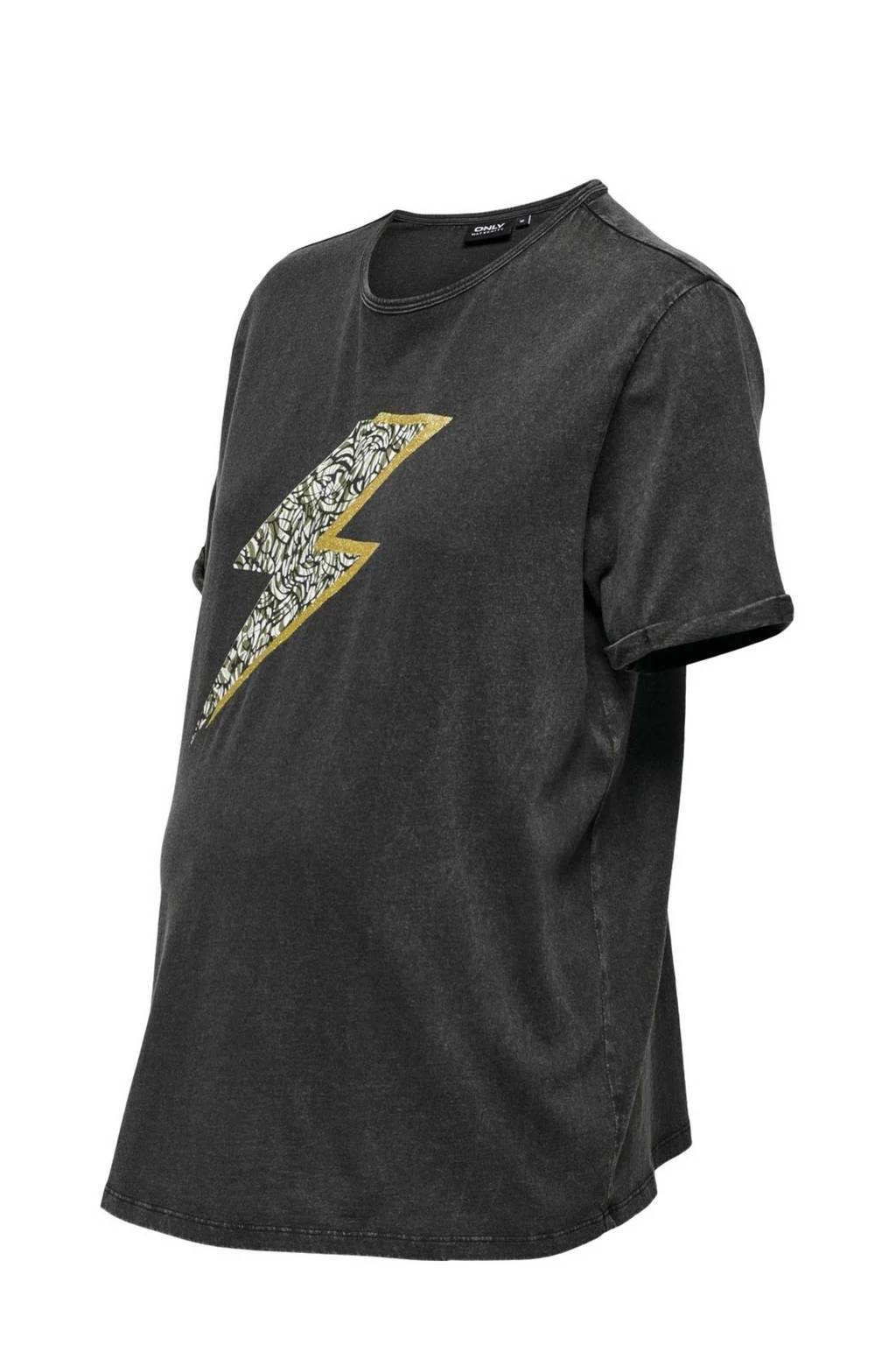 ONLY MATERNITY zwangerschapsshirt OLMGWEN met printopdruk antraciet
