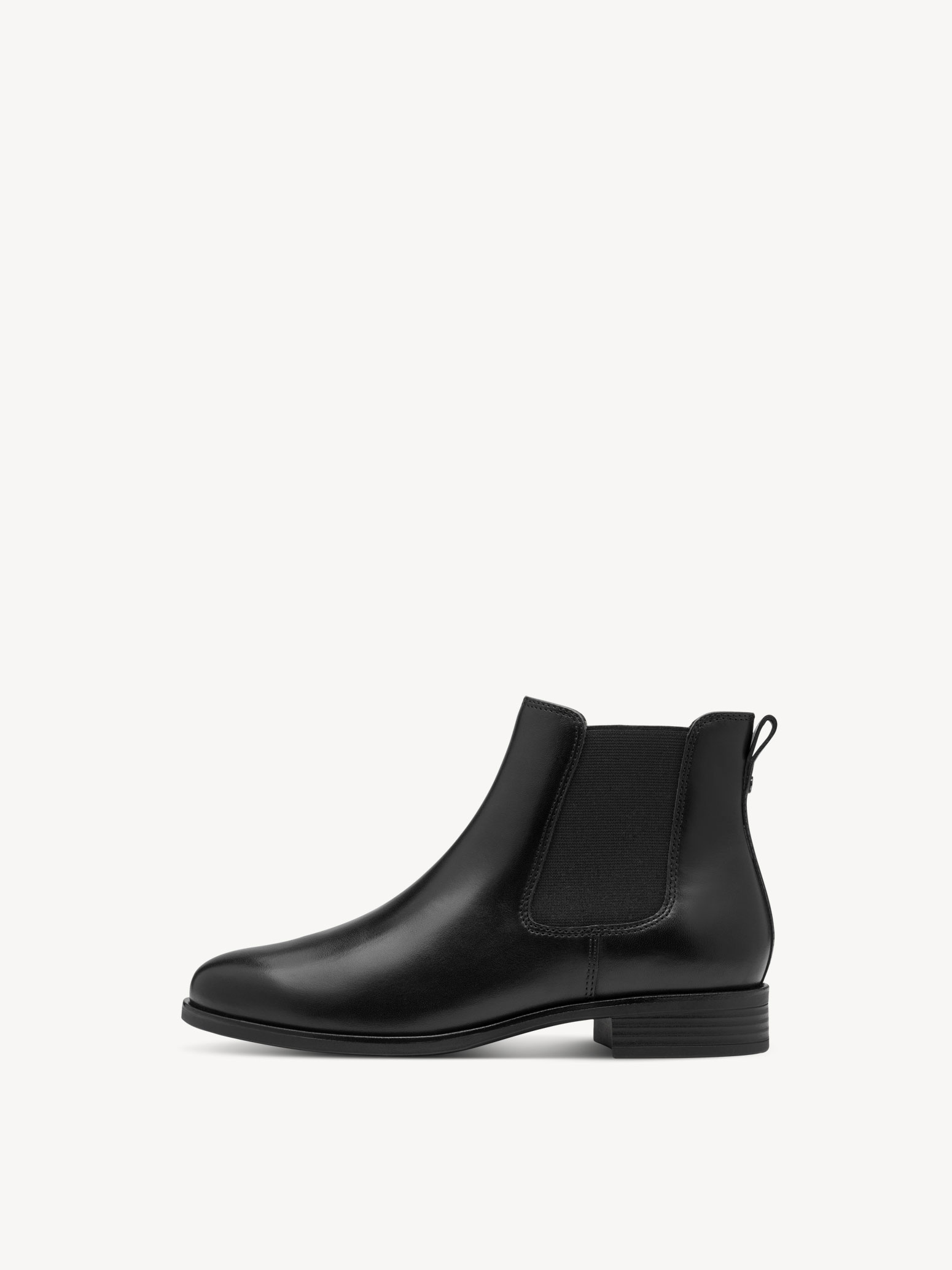 Leren Chelseaboot - zwart