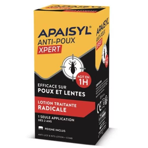 Apaisyl Xpert lotion anti-poux et lentes -100ml et peigne inclus