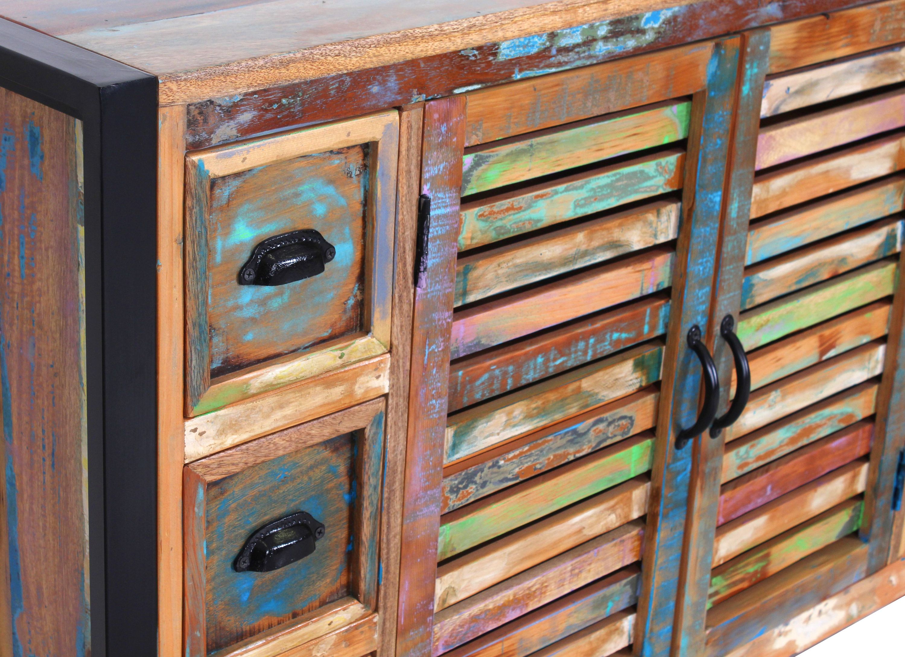 Sideboard Fiume Altholz Kommode Wohnzimmer Esszimmer Schubladen Schrank