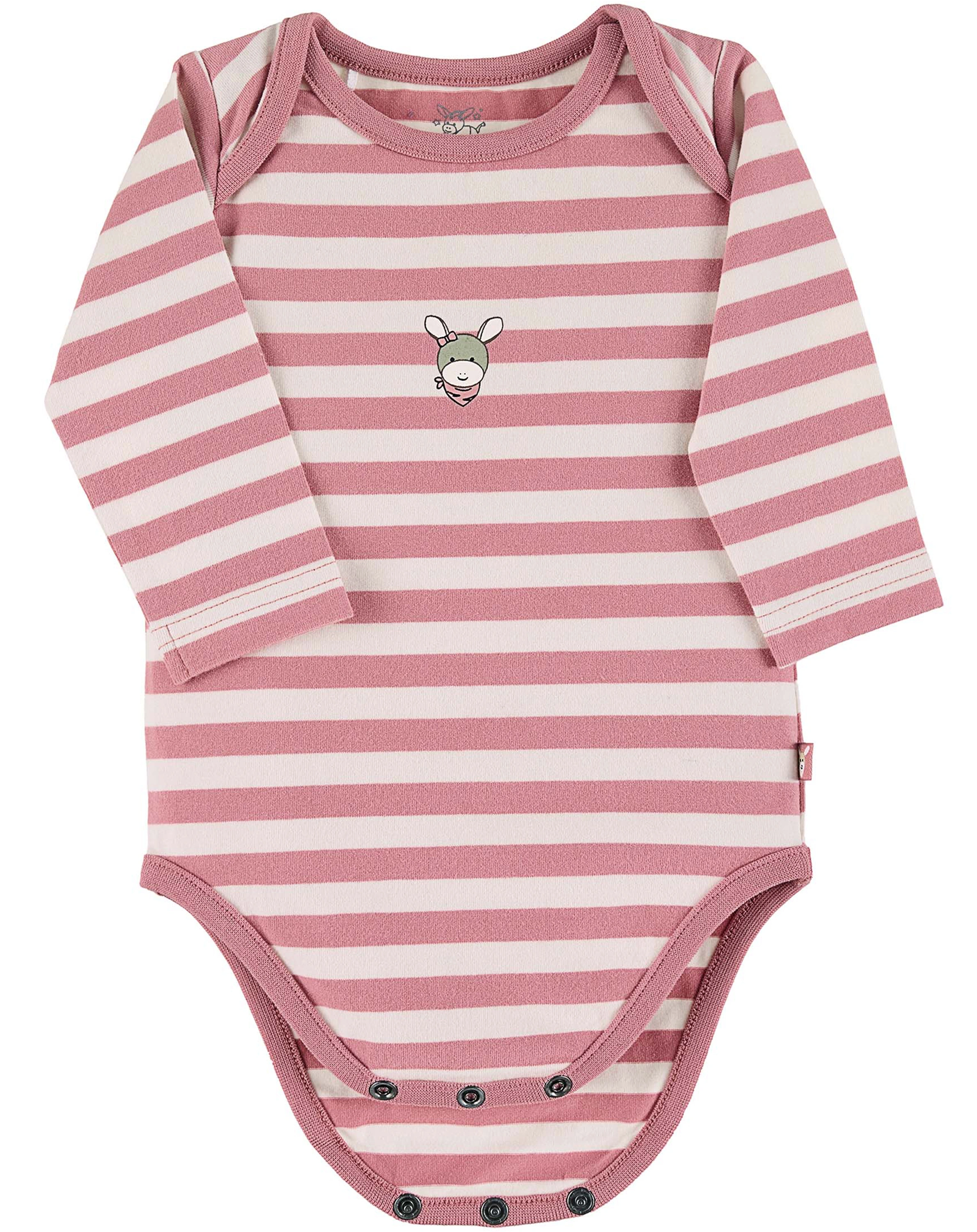Langarmbody EMMI gestreift in rosa