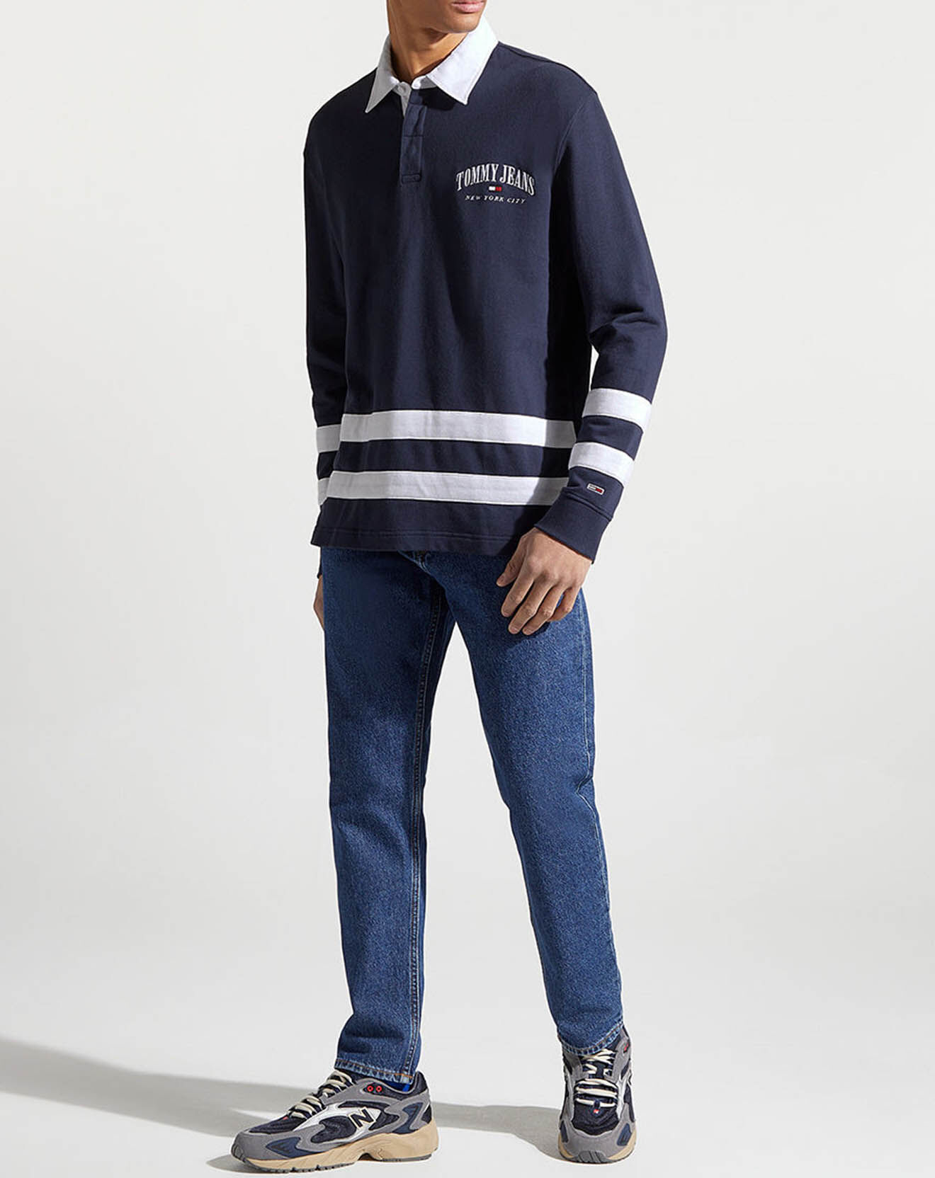 Tommy Jeans Polo Rugby Varsity bleu marine