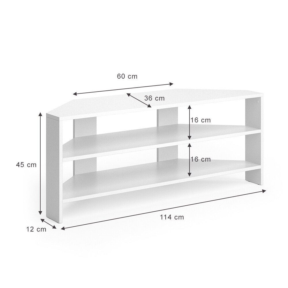 Vicco Lowboard Eck TV Board Schrank Pit Fernsehtisch Eckschrank Fernsehschrank