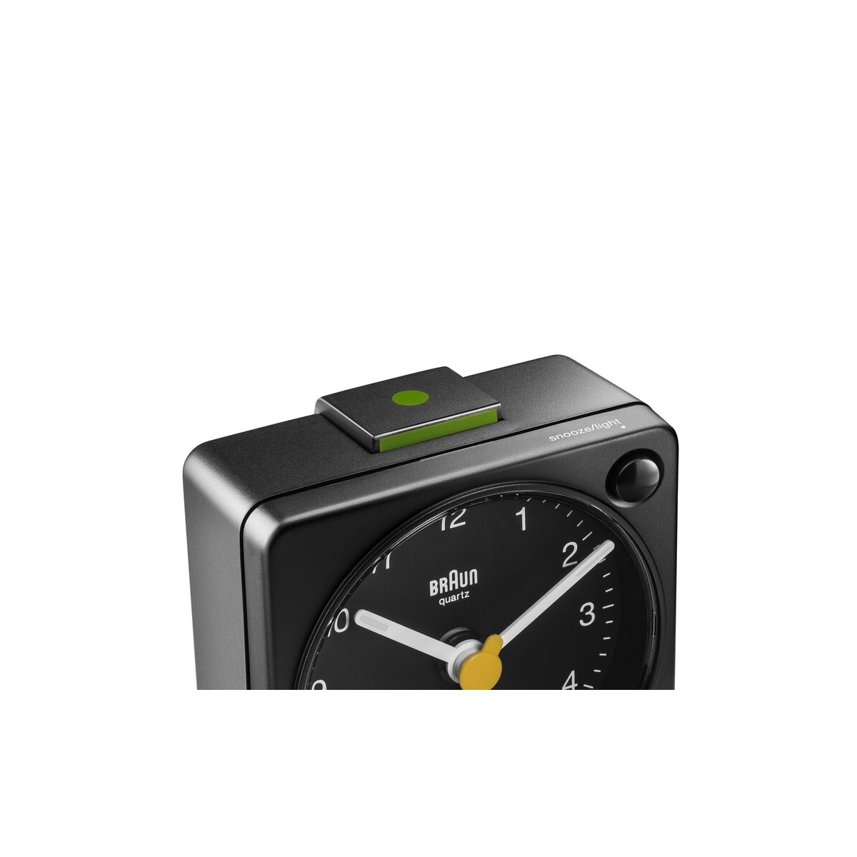 Braun firkantet vekkerklokke sort BC02XB