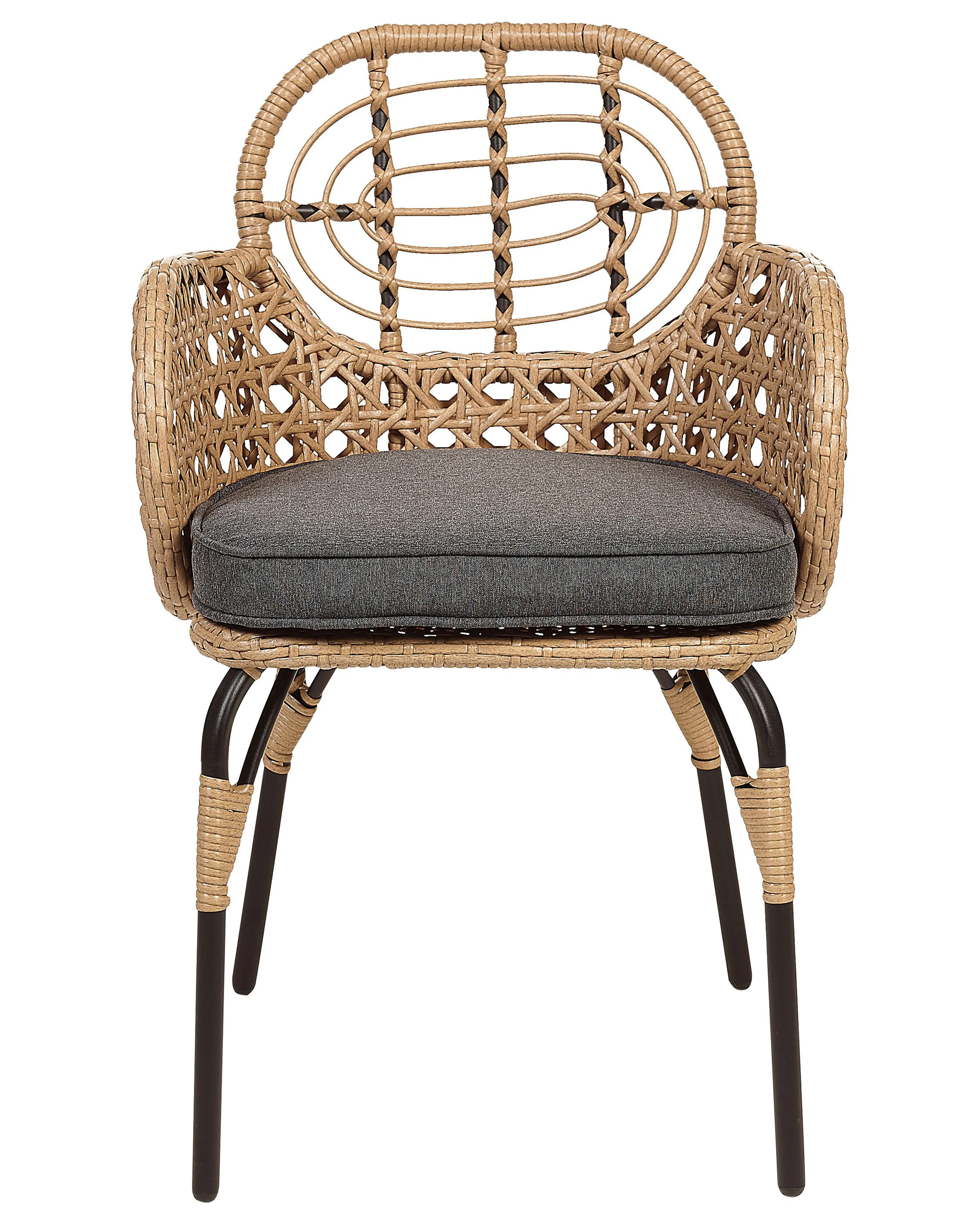 Set van 6 stoelen met zitkussen PRATELLO PE rotan Natuurlijk