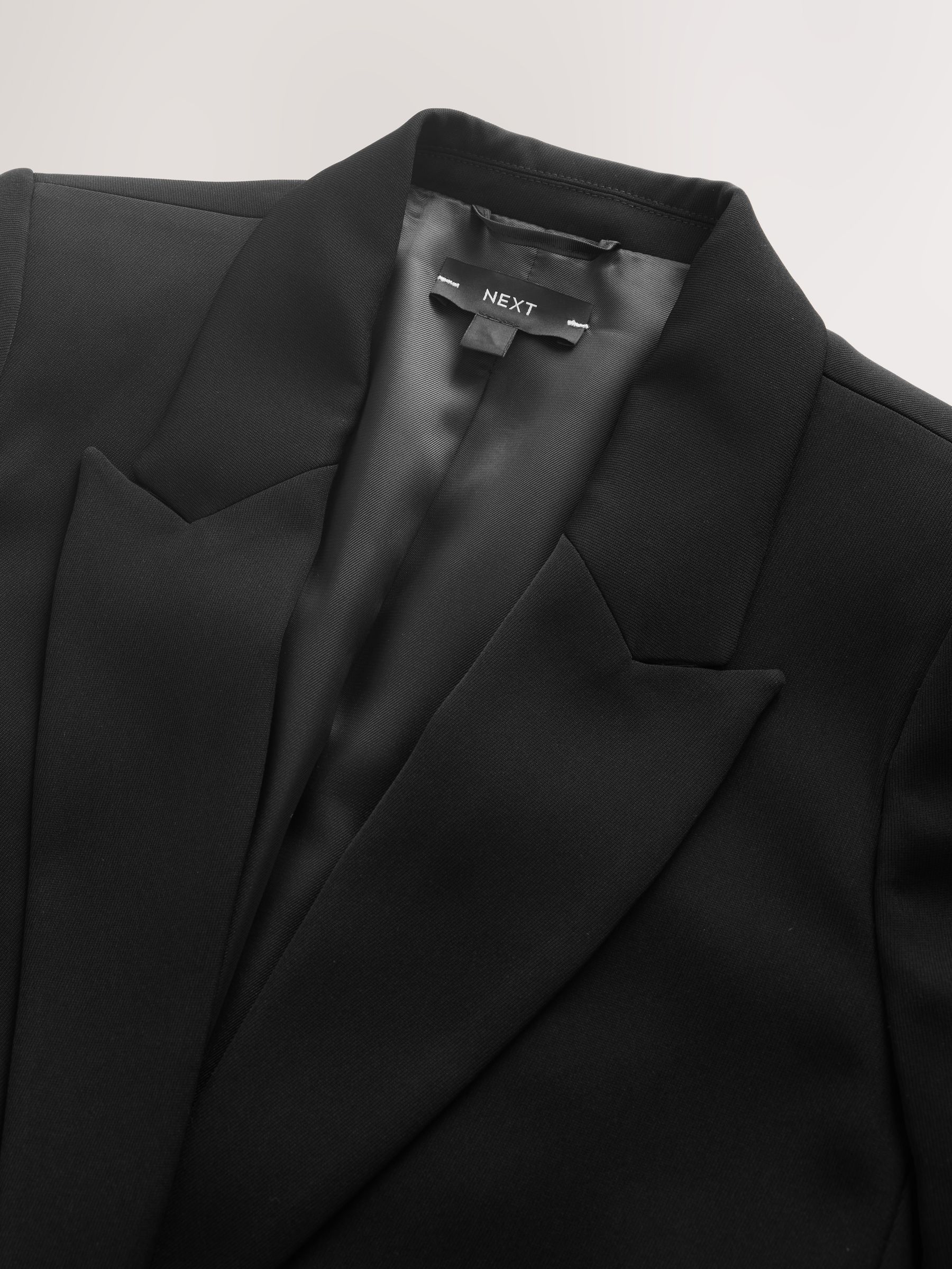 Zwart - Single Breasted Skinny Belt Blazer
