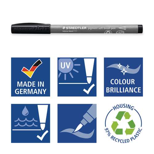 STAEDTLER® pigment soft brush pen 372, einzeln