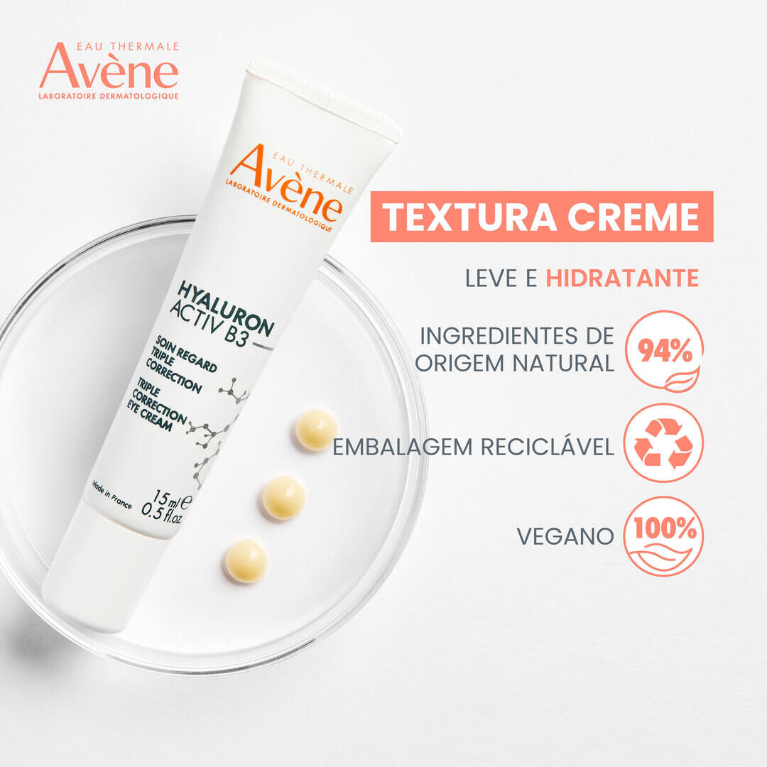 AVENE  Hyaluron Activ B3 creme olhos, Rugas, Olheiras, papos - 15ml