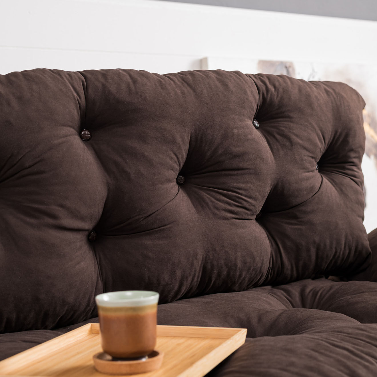 Atelier del Sofa Canapé 2 places convertible Nitta marron - 155x85x73 cm