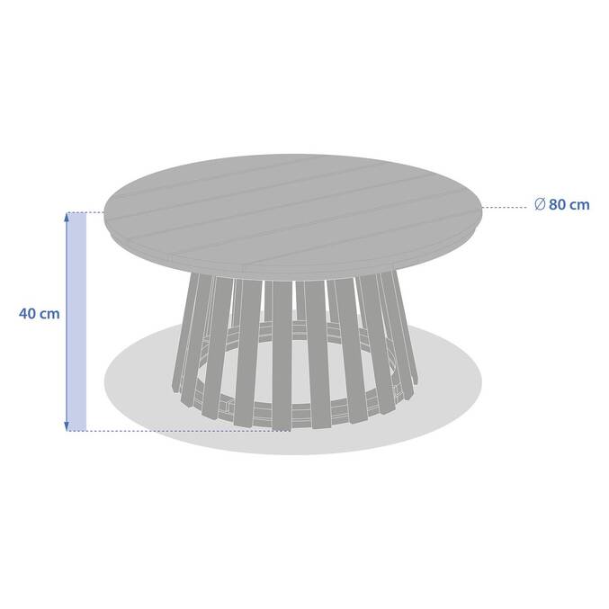 Table d'appoint de jardin ronde OSUNA Acacia