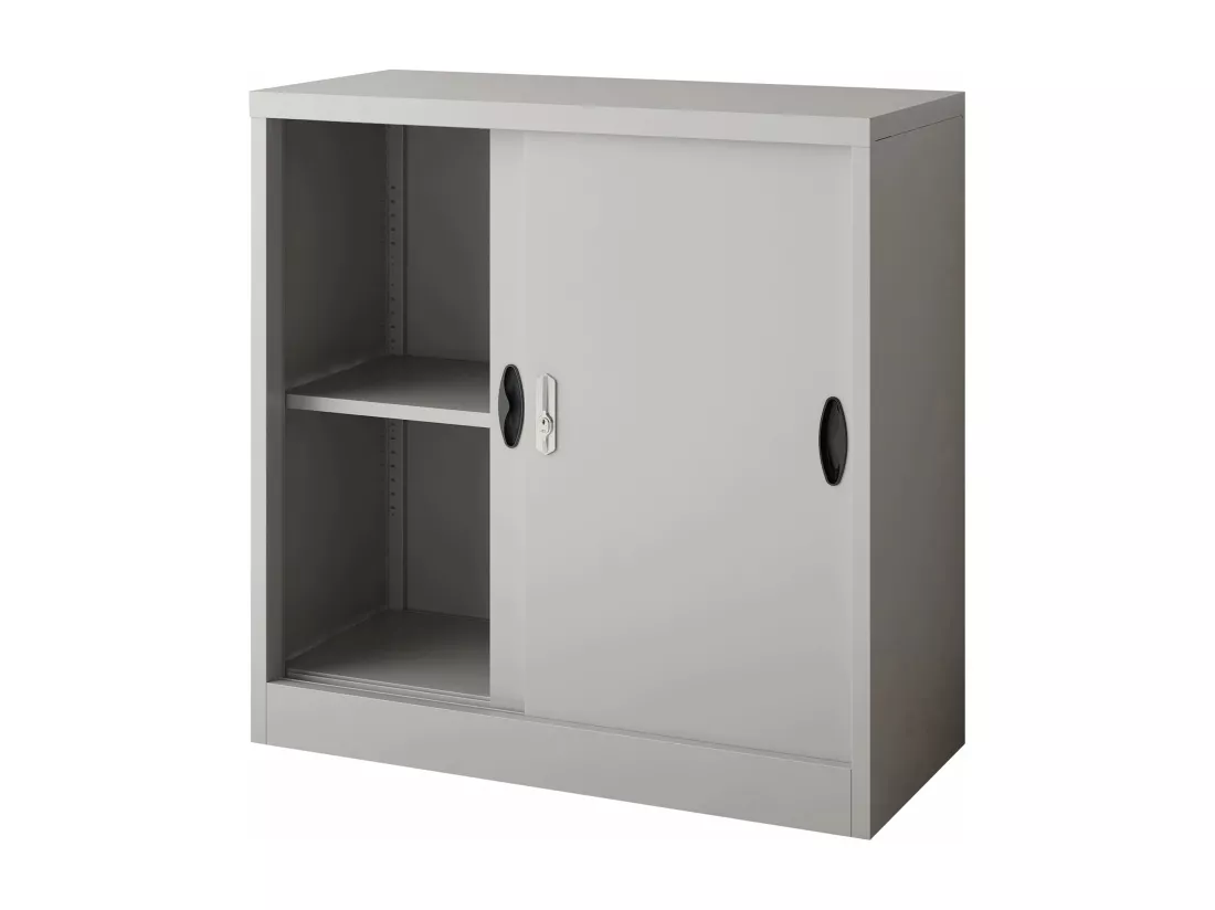 Casier de bureau armoire grise 90 x 40 x 90 cm 03_0008814