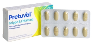 PRETUVAL Grippe und Erkältung Filmtabletten, 20 Stück