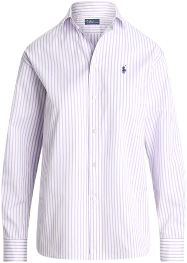 Polo Ralph Lauren Relaxed Fit Striped Cotton Shirt 1746d white/spring iris