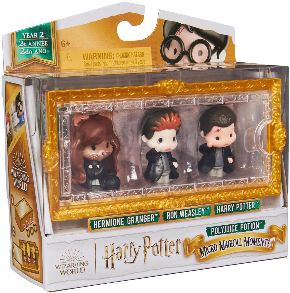 HARRY POTTER -  MULTIPACK 3 FIGURINES POLYNECTAR MOMENTS MAGIQUES WIZARDING