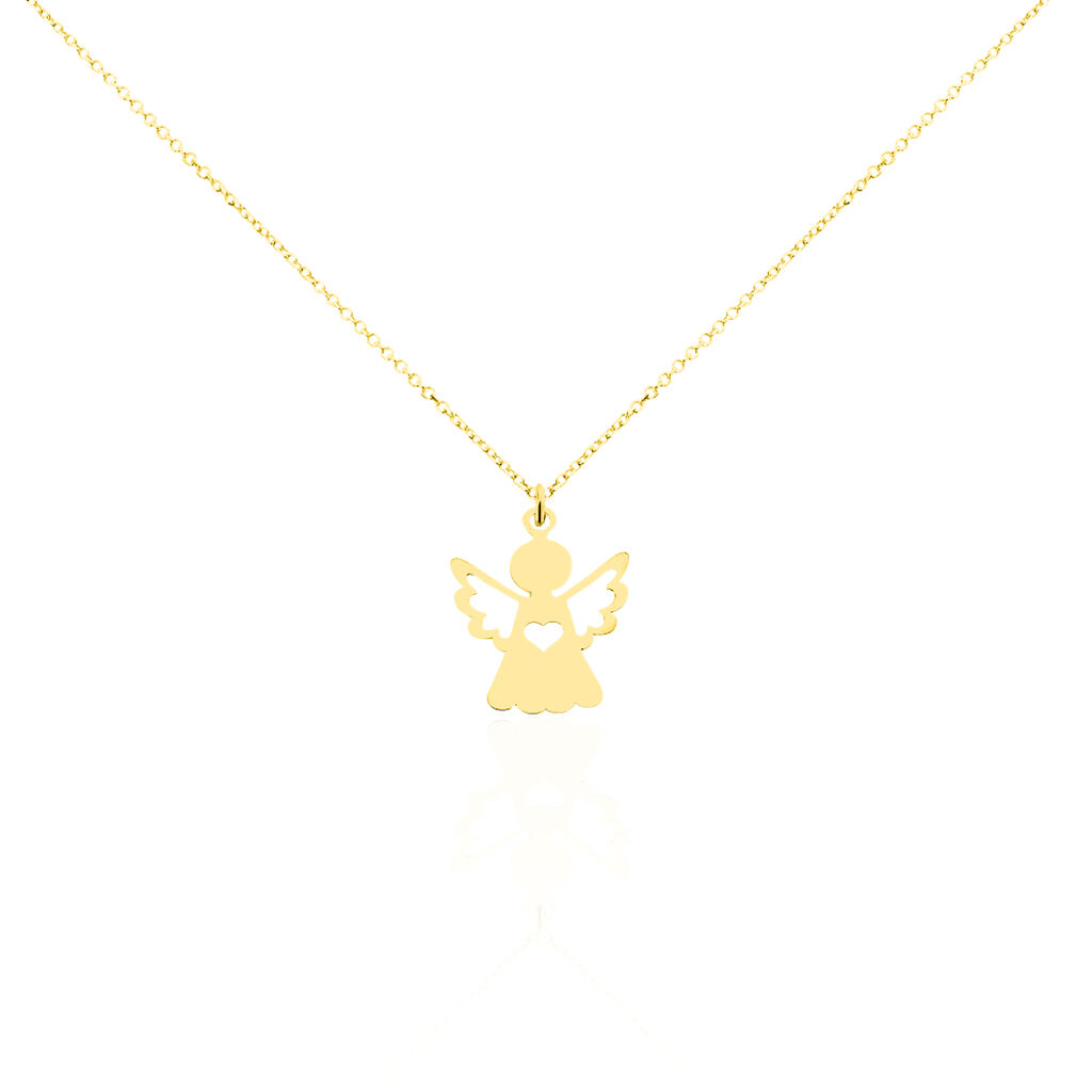 Collier Hallie Ange Et Coeur Or Jaune