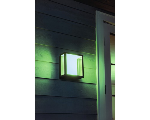 Philips Hue LED wandlamp White & Color Ambiance 1200 lm zwart 24x19 cm - Compatibel met SMART HOME van Hornbach