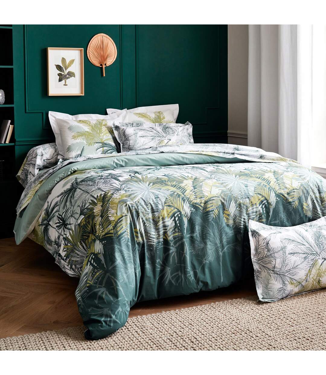 Drap plat 280x325 cm percale coton TRINIDAD mousson