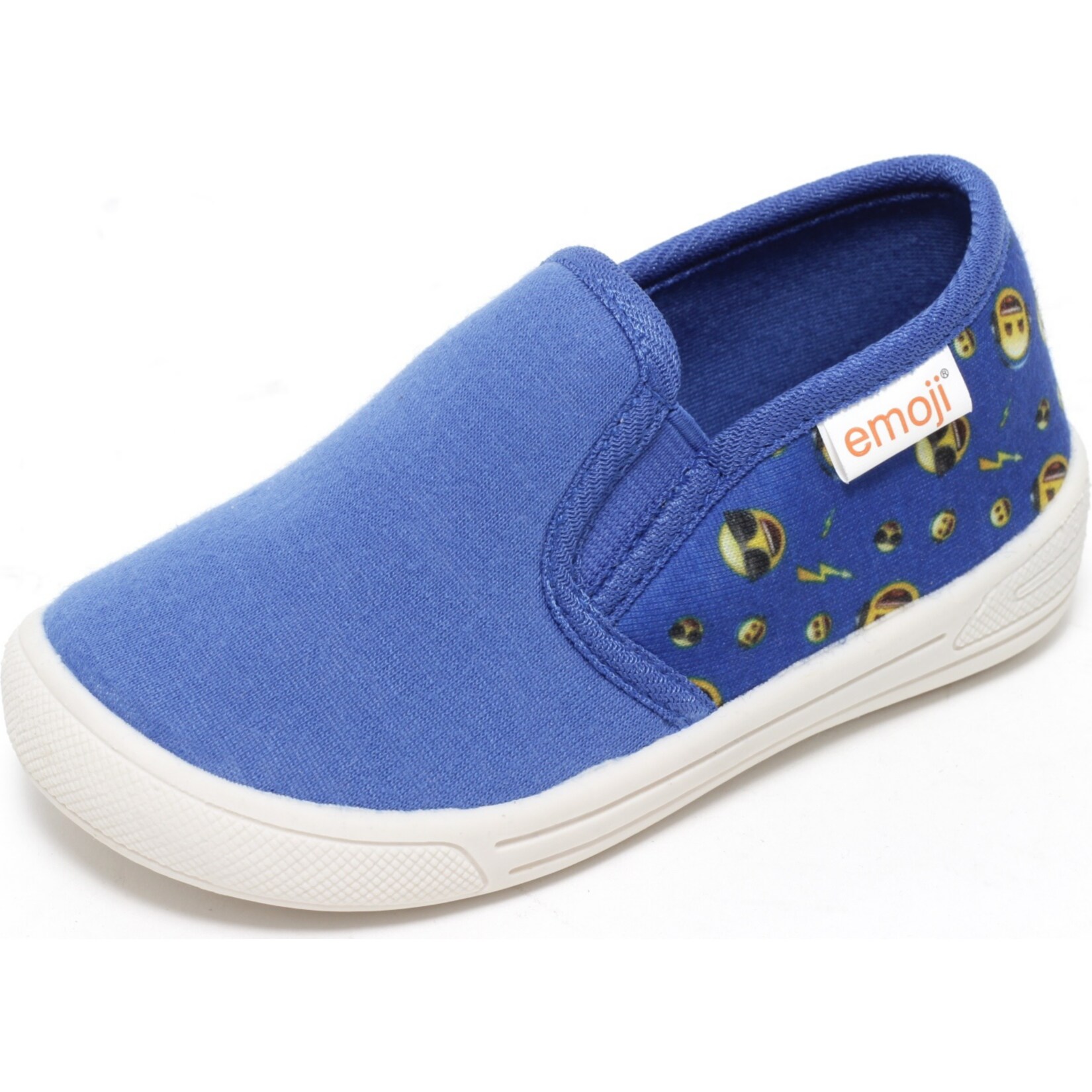 Kinder Sneaker Emoji Smiley blau