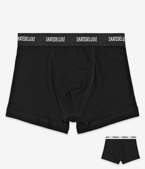 skatedeluxe Trunk Boxershorts (black white) 2er Pack