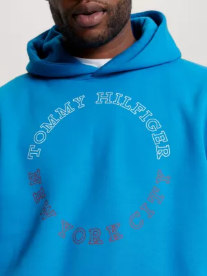 Moletom com capuz e logo redondo Hilfiger Monotype Plus