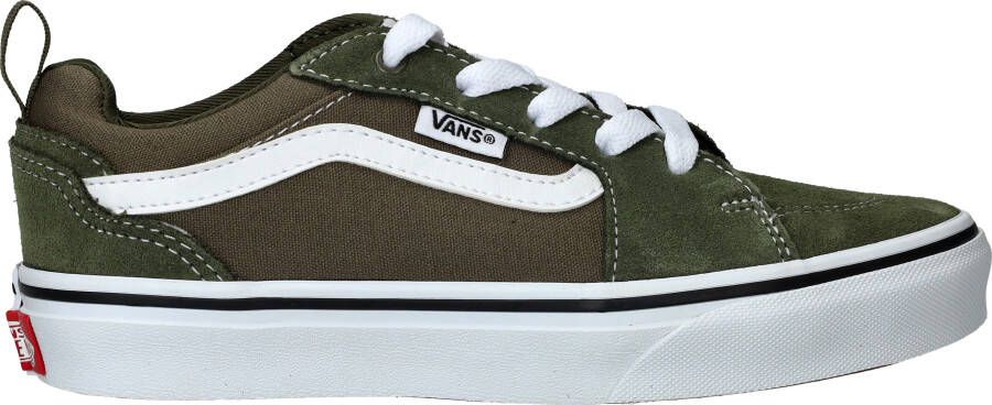 Vans Groene leren sneaker met flexibele zool Multicolor
