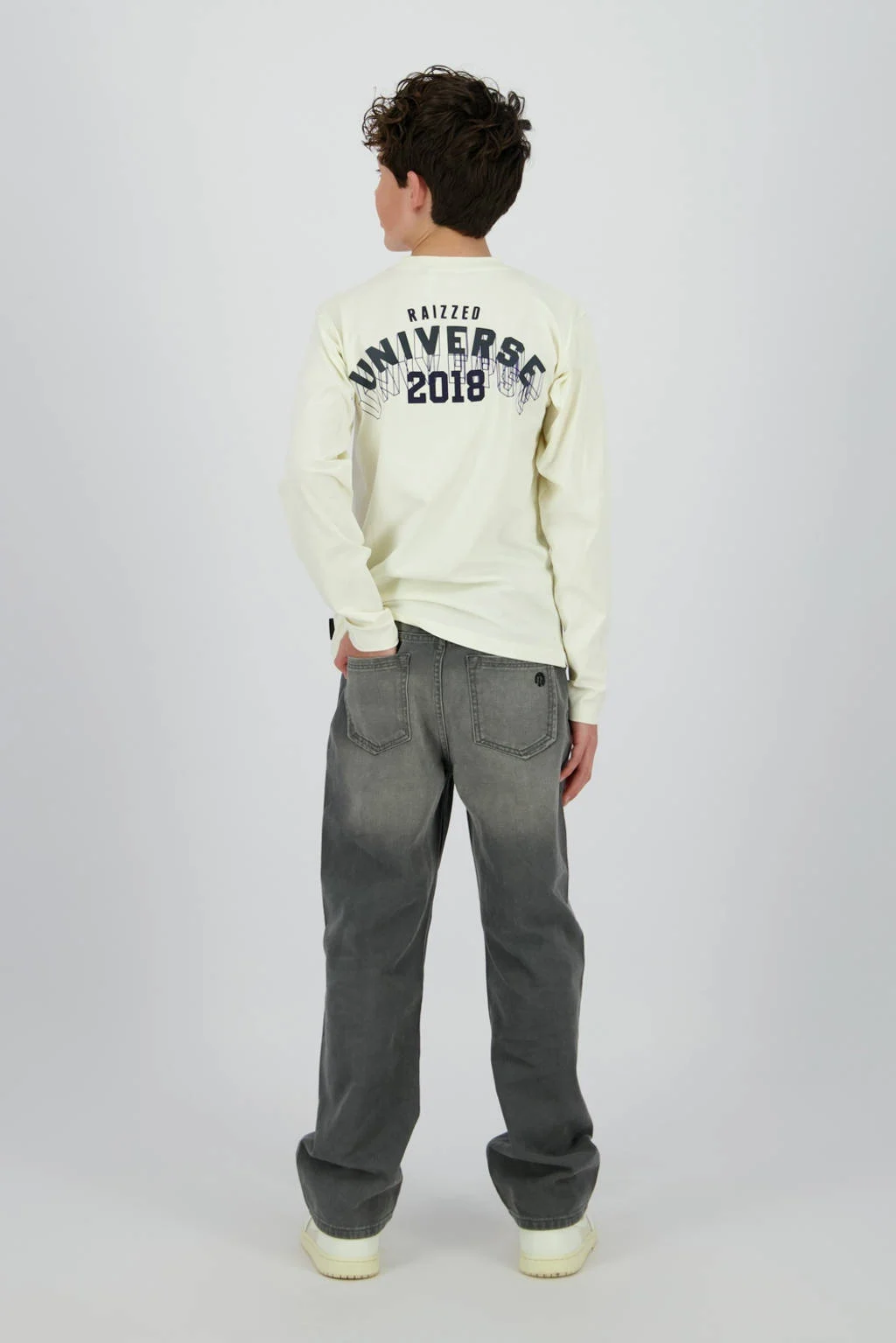 Raizzed loose fit straight leg jeans grey denim