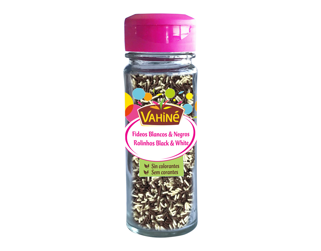 ENFEITES VAHINÉ ROLINHOS BRANCO E CASTANHO 71G