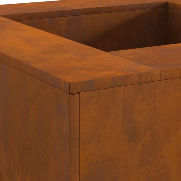 vidaXL Bålplass Fyrt 80x80x40 cm Forvitret Stål