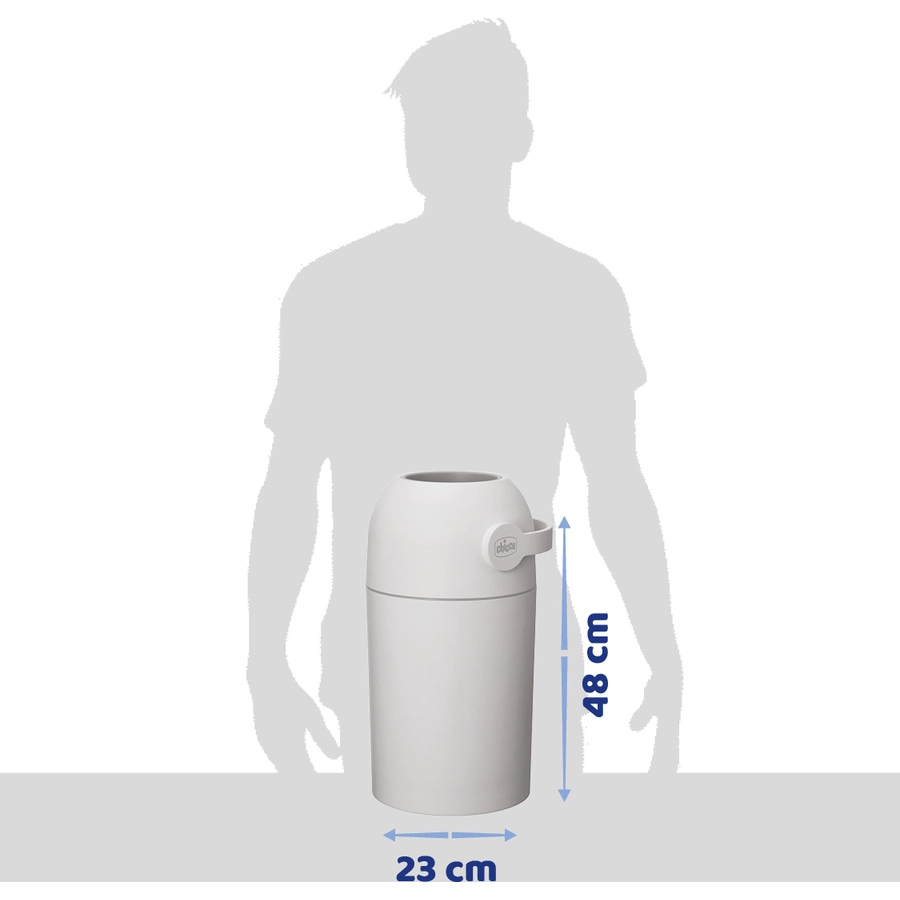 chicco Windeleimer Odour Off in grau