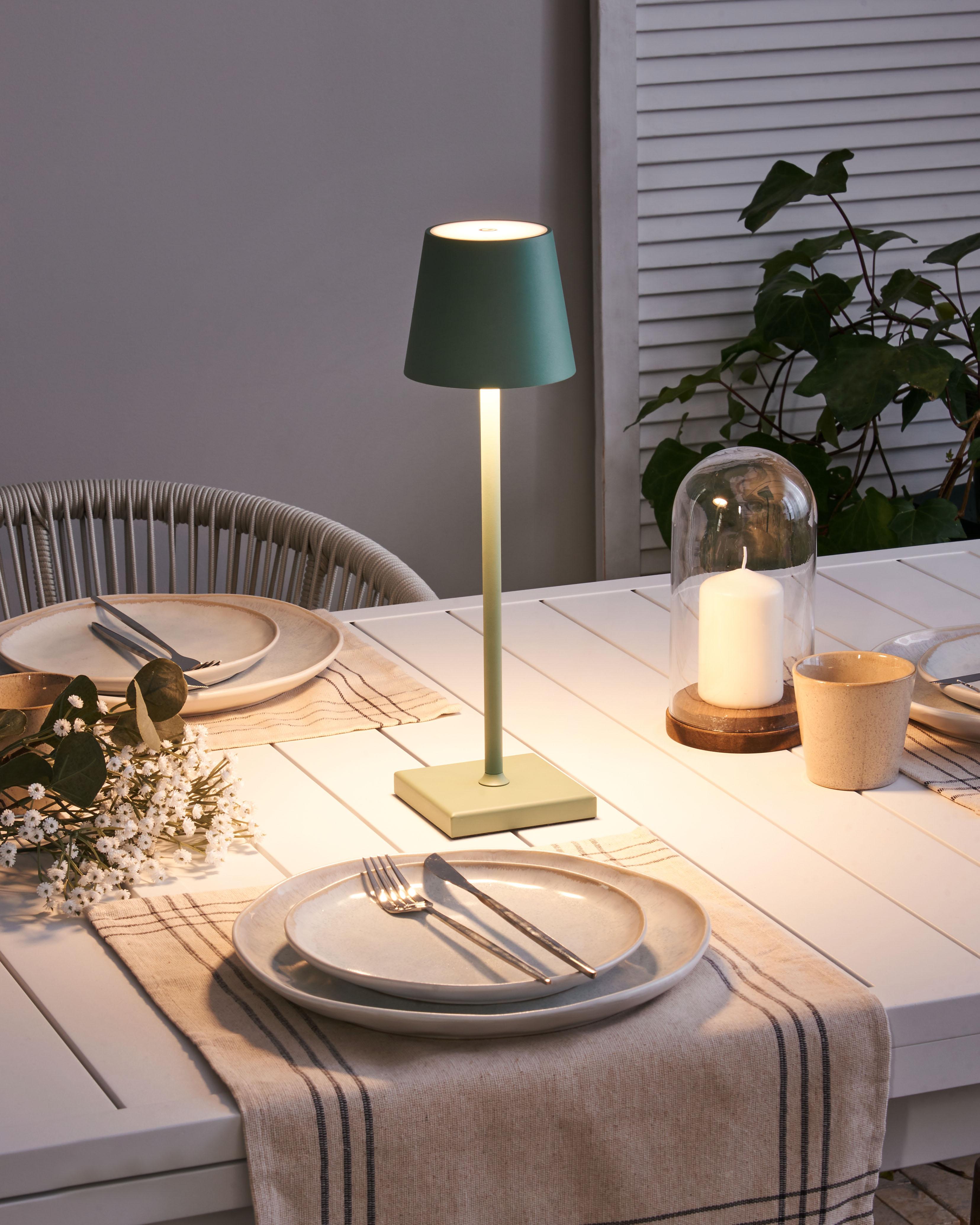 LED draadloze tafellamp BACEIRO met dimmer Metaal Groen