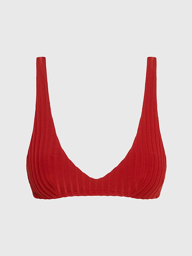 Top de biquíni triangular - modelo Archive Rib