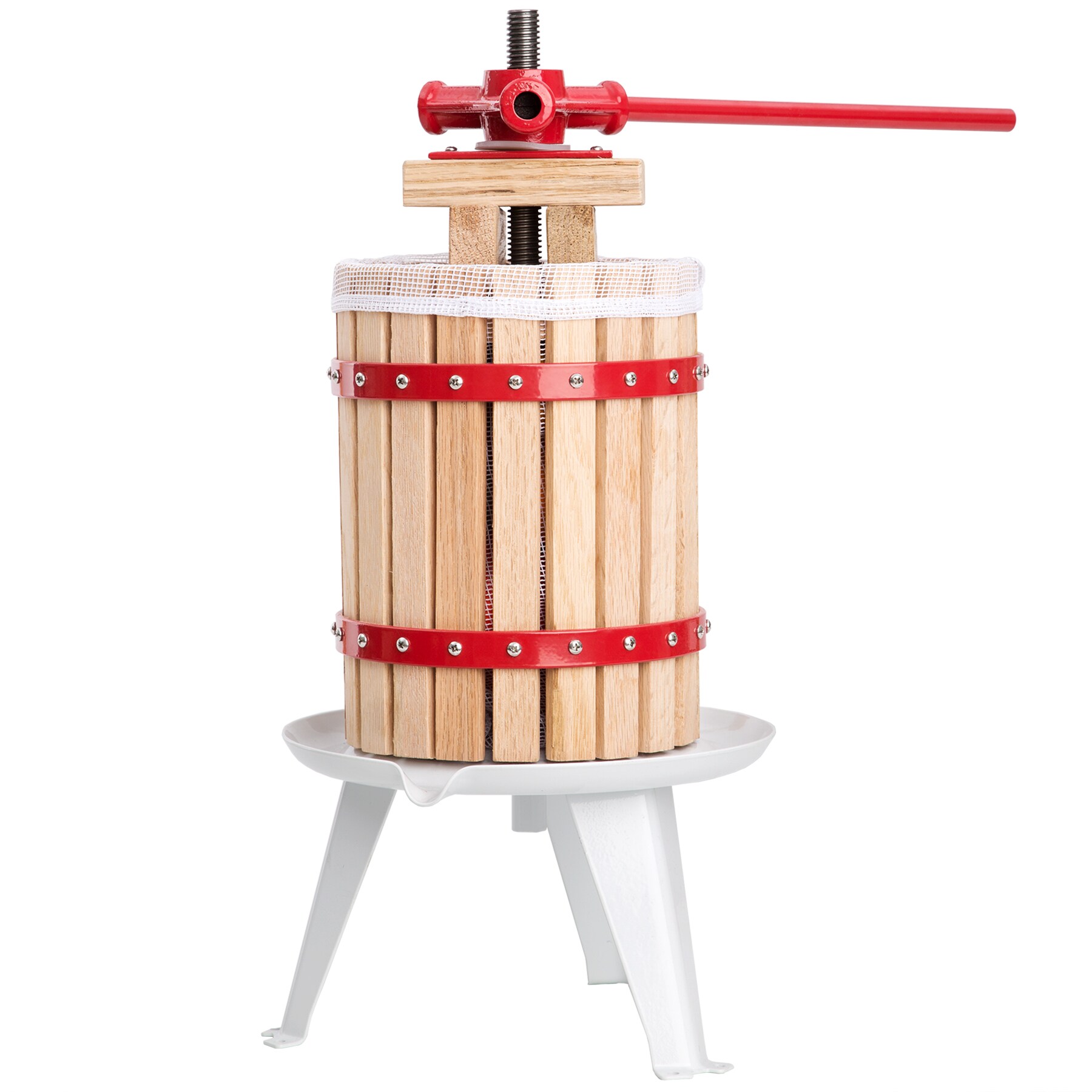 tectake® Saftpresse 6 l, mechanisch, optimale Kraftübertragung, 60 x 45 x 28 cm