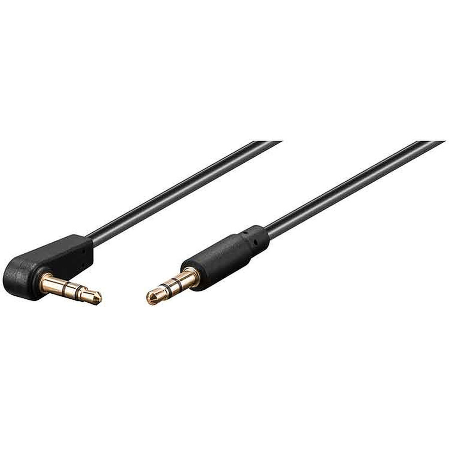 Goobay Cordon Audio Stéréo Jack 3.5 mm Coudé M/M - 0.5 m
