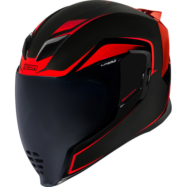 Icon - Casque Airflite Crosslink™ Noir / Rouge fluo