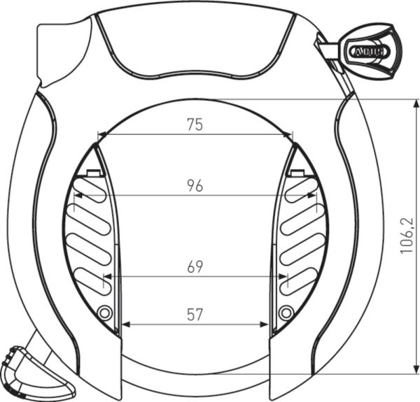 Abus Shield XPlus 5955 Ringlås, Bred