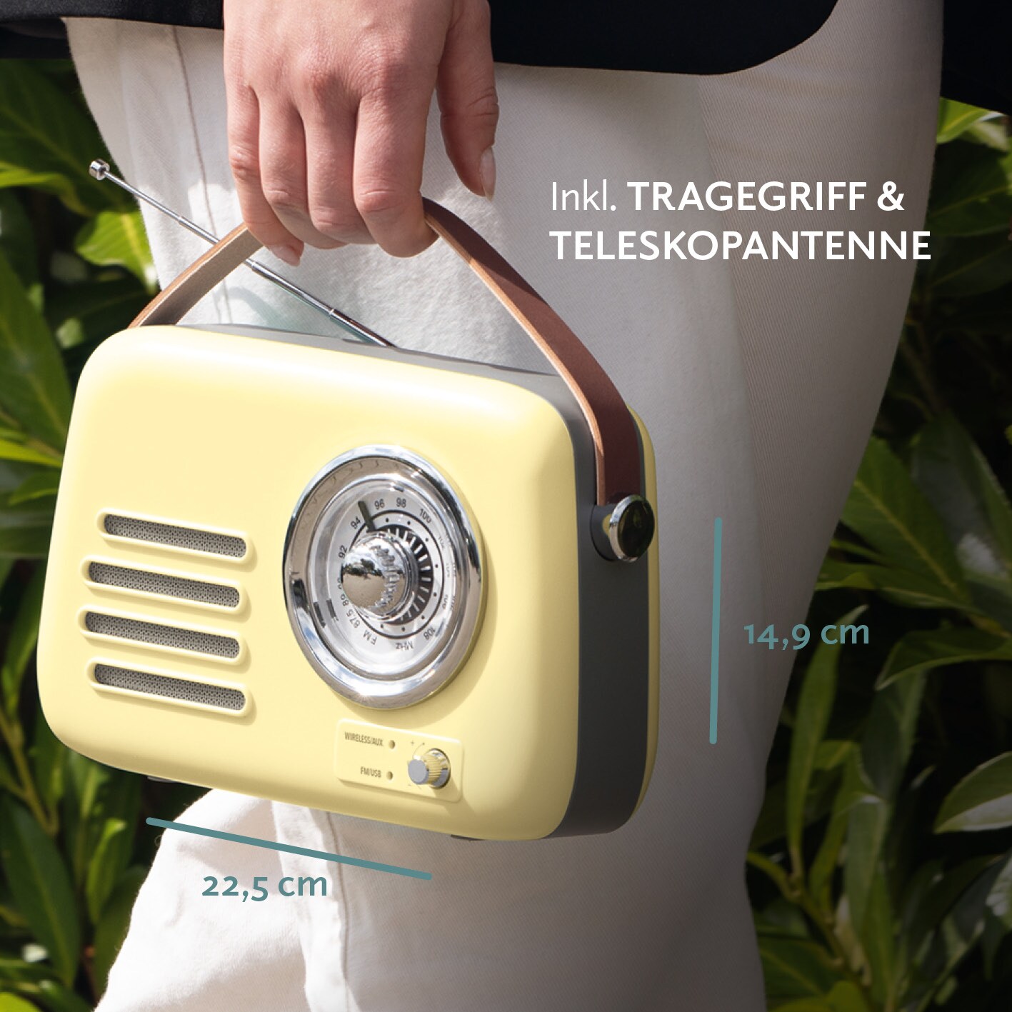 EASYmaxx Radio Retro 5V vanille