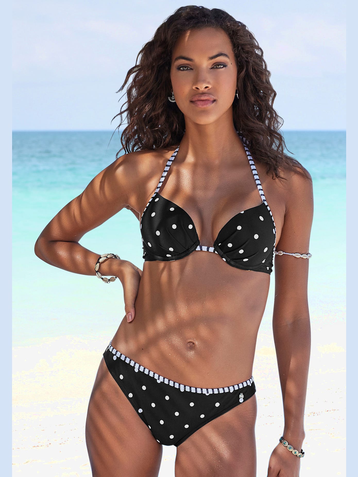 Bas de maillot de bain motif à pois tendance