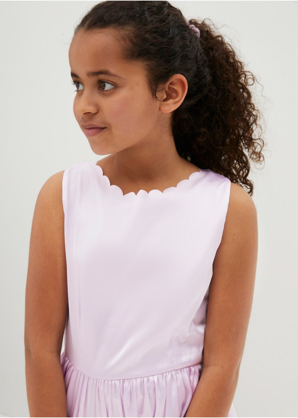 Robe festive fille en satin