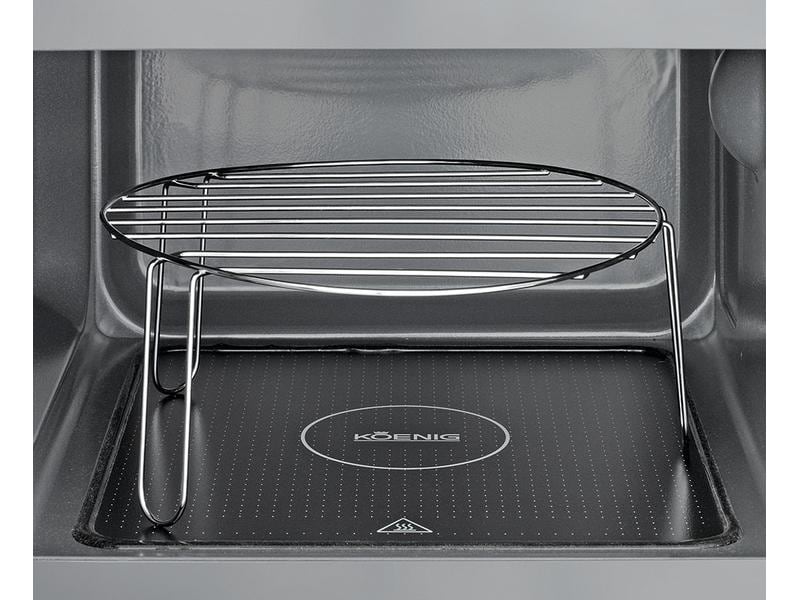 Koenig Mikrowelle Rotary Wave Silber Kombigerät mit Mikrowellen- und Grillfunktion