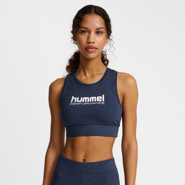 Hummel Dame BH Pulse Logo Light Support Bra Blå
