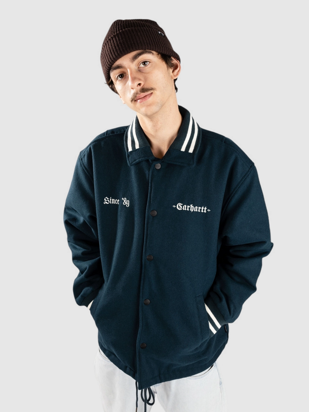 Carhartt WIP Wool Coach Jacket deep lagoon/wax