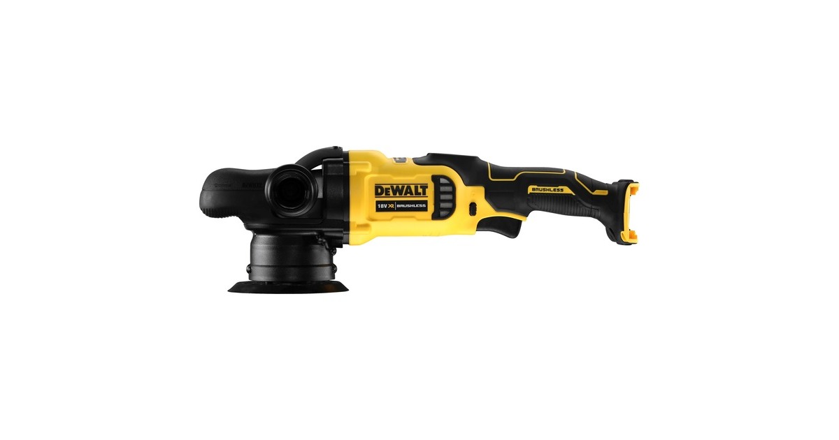 DEWALTDCM848N-XJ 18V XR Brushless Haakse polijstmachine (excentrisch) 125 - 180mm  (Geel/zwart, Accu en oplader niet inbegrepen)