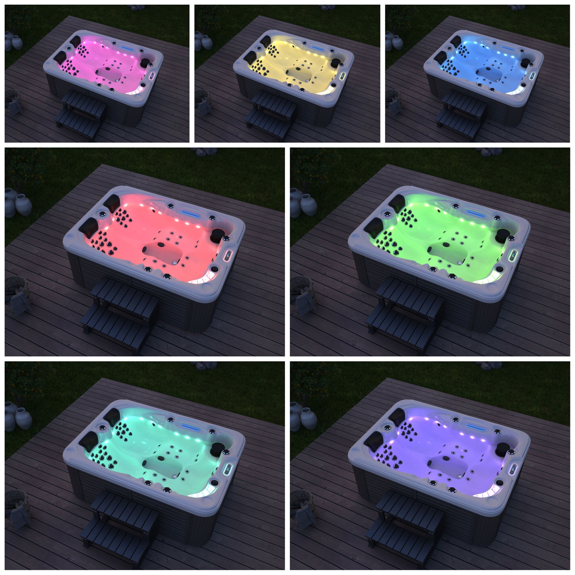 Home Deluxe Outdoor-Whirlpool BEACH PURE