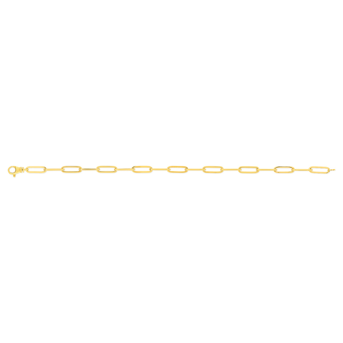 Bracelet or jaune 375, maillons ovales. Longueur 19 cm.
