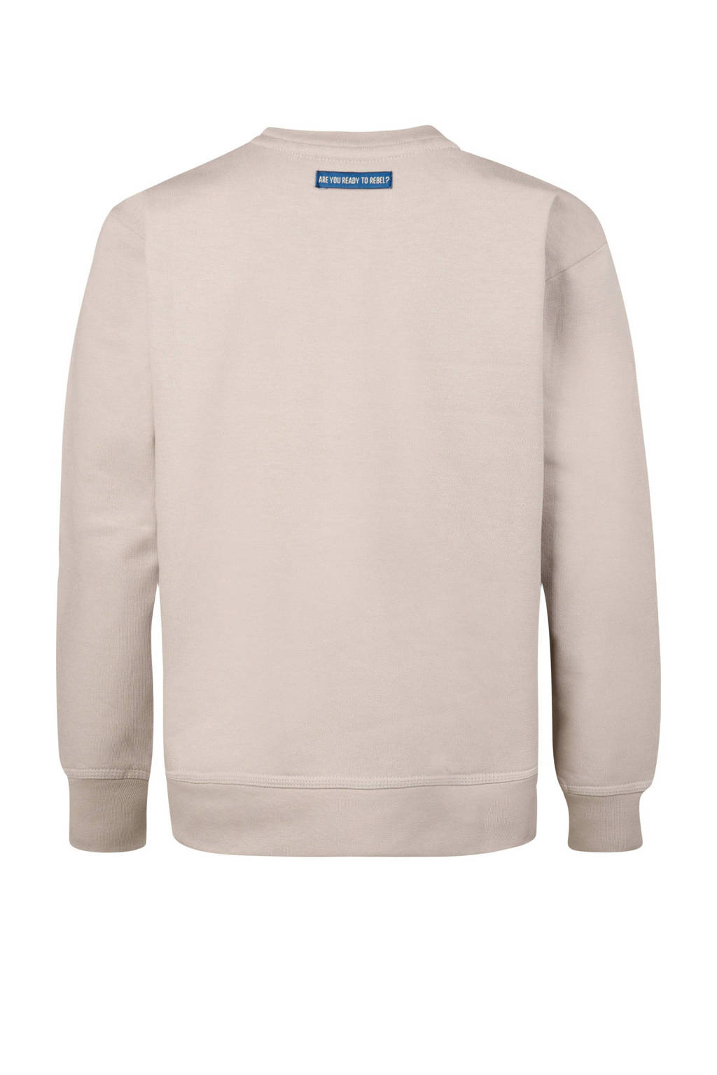 Blue Rebel sweater Kasper met logo beige