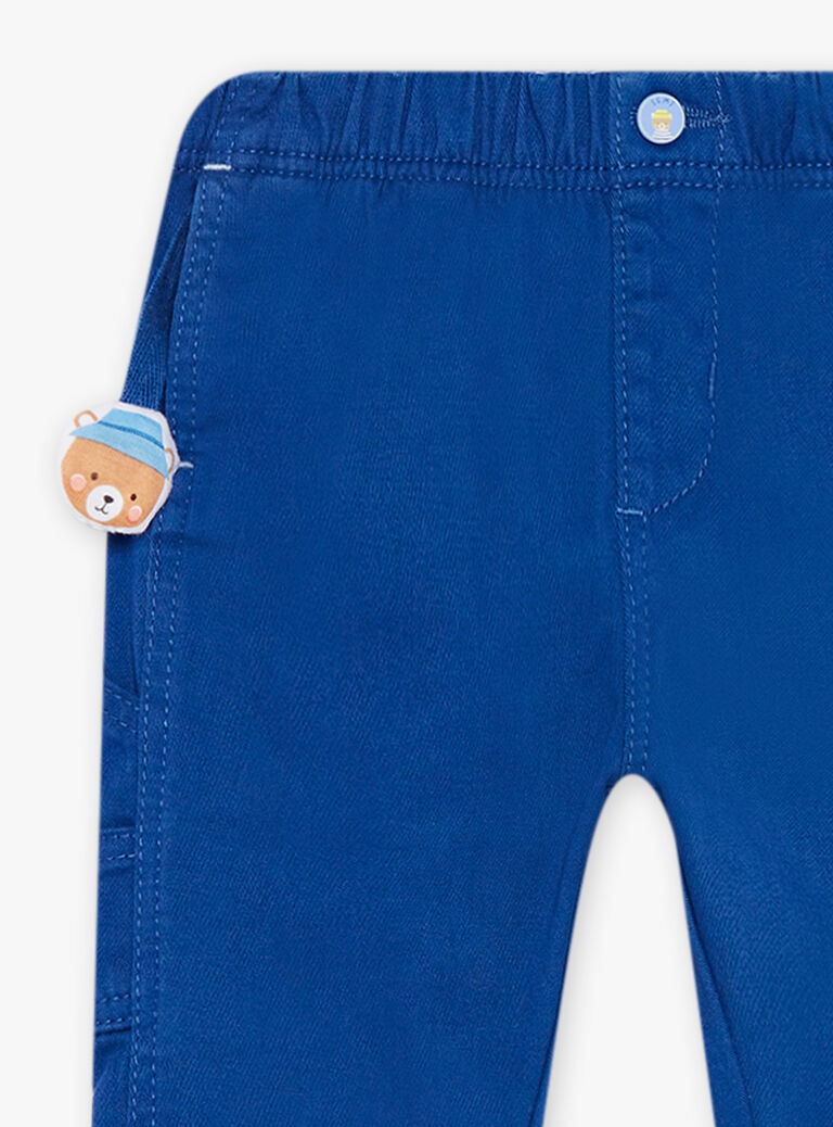 Pantalon en twill bleu