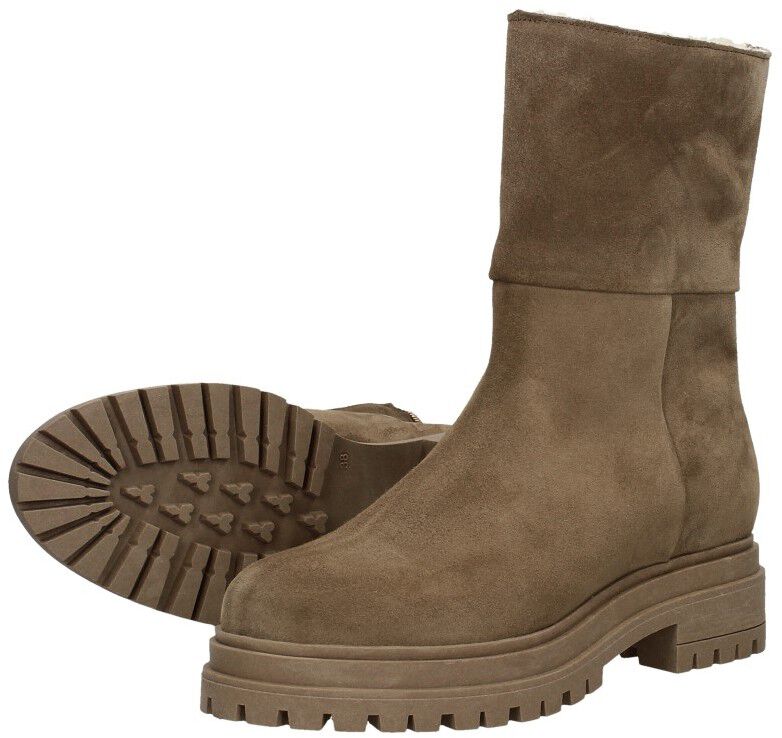 Red Rag Enkellaarsjes Plat taupe