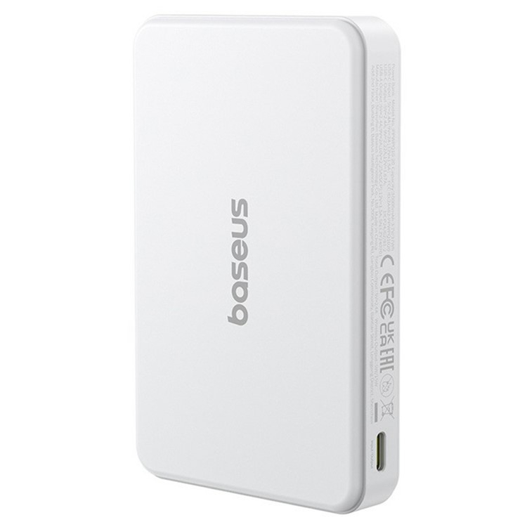 (22.5W) 10000mAh Airpow Powerbank USB C Ladegerät MagSafe Qi2 Wireless Charger PD - Weiss