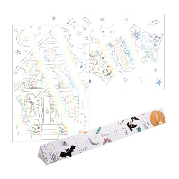 Poster coloriage thème Halloween Meri Meri